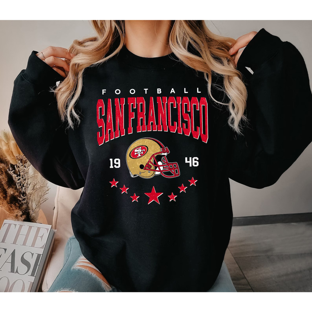 Vintage San Francisco Football Sweatshirt Niners, Gift For 49er Football Fan